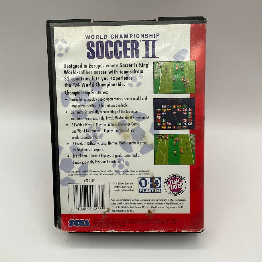 World Championship Soccer 2 Sega Genesis Used