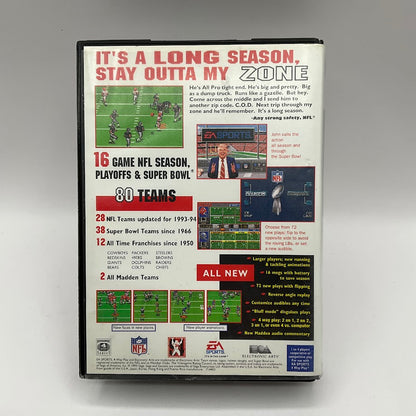 Madden NFL '94 Sega Genesis CIB
