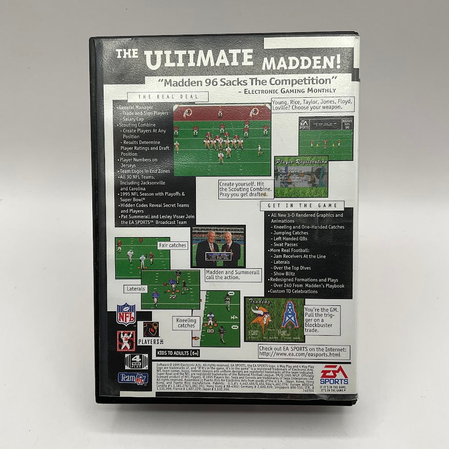 Madden NFL '96 Sega Genesis CIB #1
