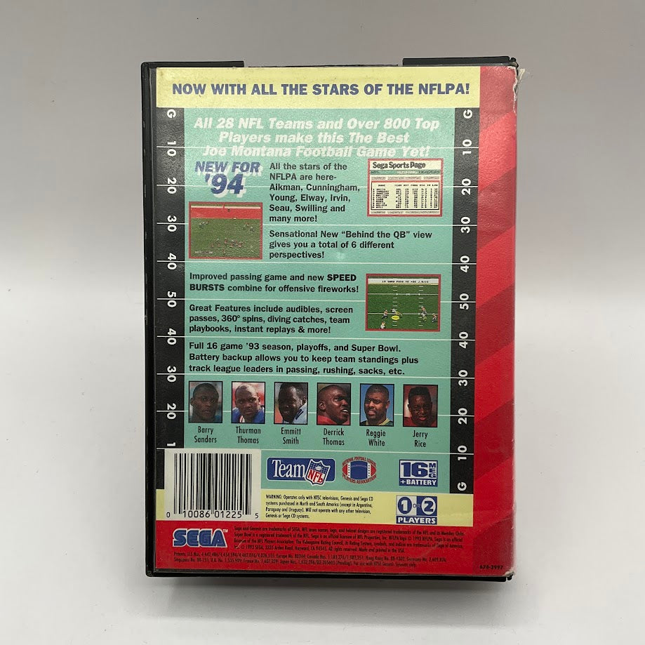 NFL Football '94 Starring Joe Montana Sega Genesis CIB #1