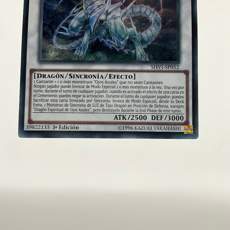 yugioh spanish cards Blue-Eyes Spirit Dragon Yu-Gi-Oh! Secret 1st Edition Spanish SHVI-SP052