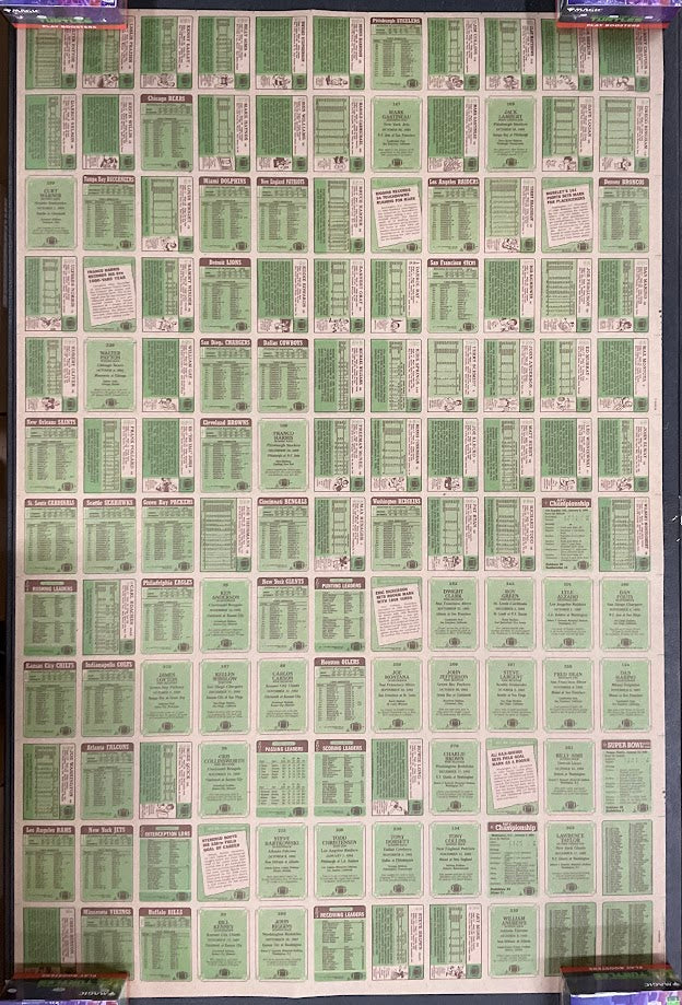 1984 Topps Football Full Set Uncut Sheets *See All Photos & Description*、Collector Store LLC、kayou