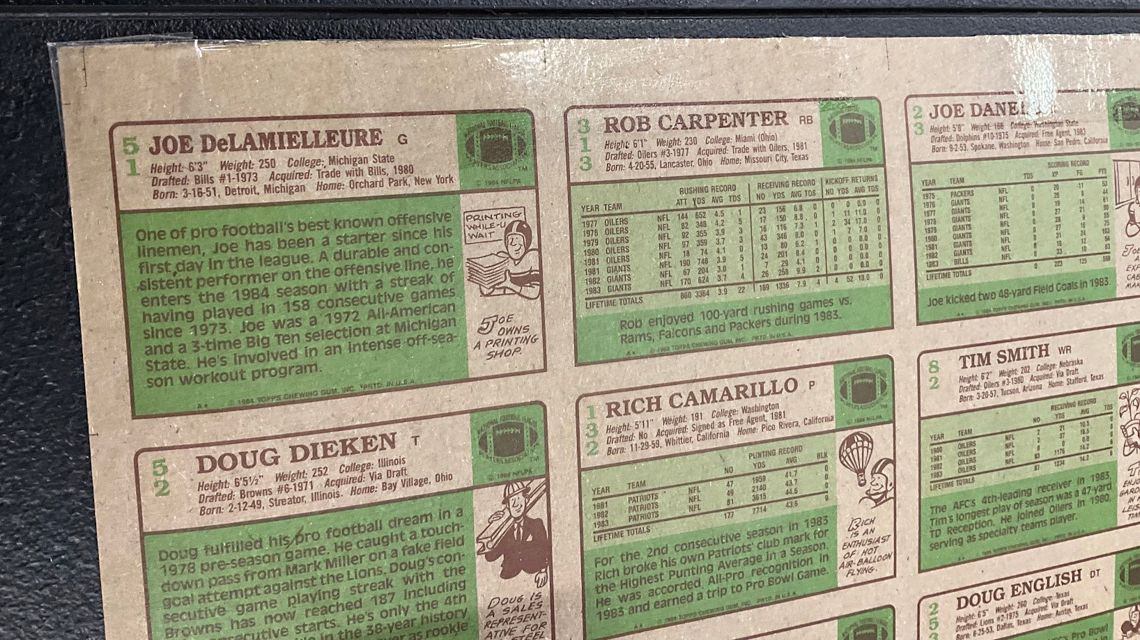 1984 Topps Football Full Set Uncut Sheets *See All Photos & Description*、Collector Store LLC、kayou