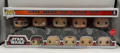 Hunter Wrecker Tech Crosshair Echo Funko Pop! Star Wars 5 Pack GameStop