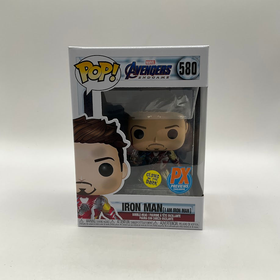 Iron Man (I Am Iron Man) Funko Pop! Avengers Endgame #580 GITD PX Previews