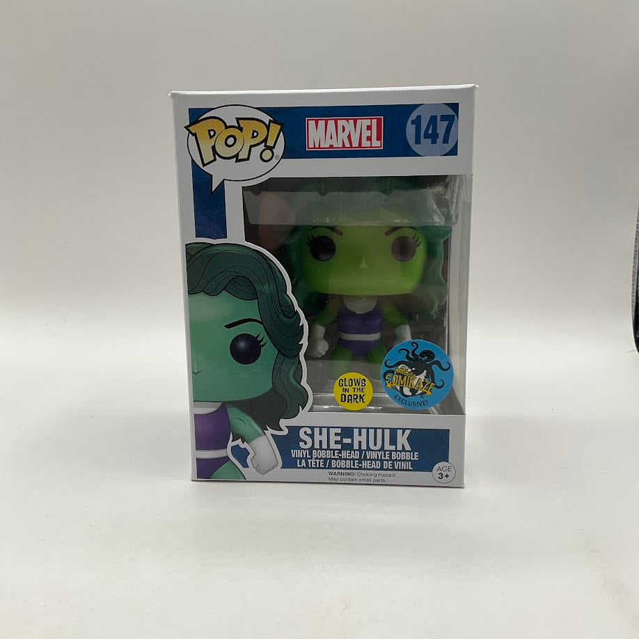 She-Hulk Funko Pop! Marvel #147 GITD Comikaze Exclusive