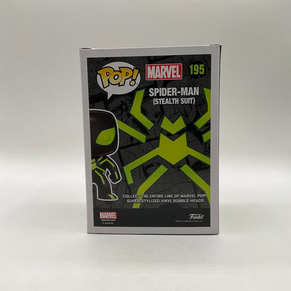 Spider-Man (Stealth Suit) Funko Pop! Marvel #195 GITD Hot Topic