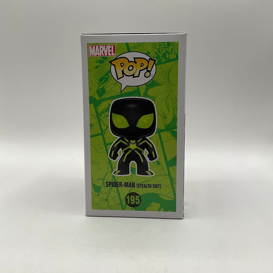 Spider-Man (Stealth Suit) Funko Pop! Marvel #195 GITD Hot Topic