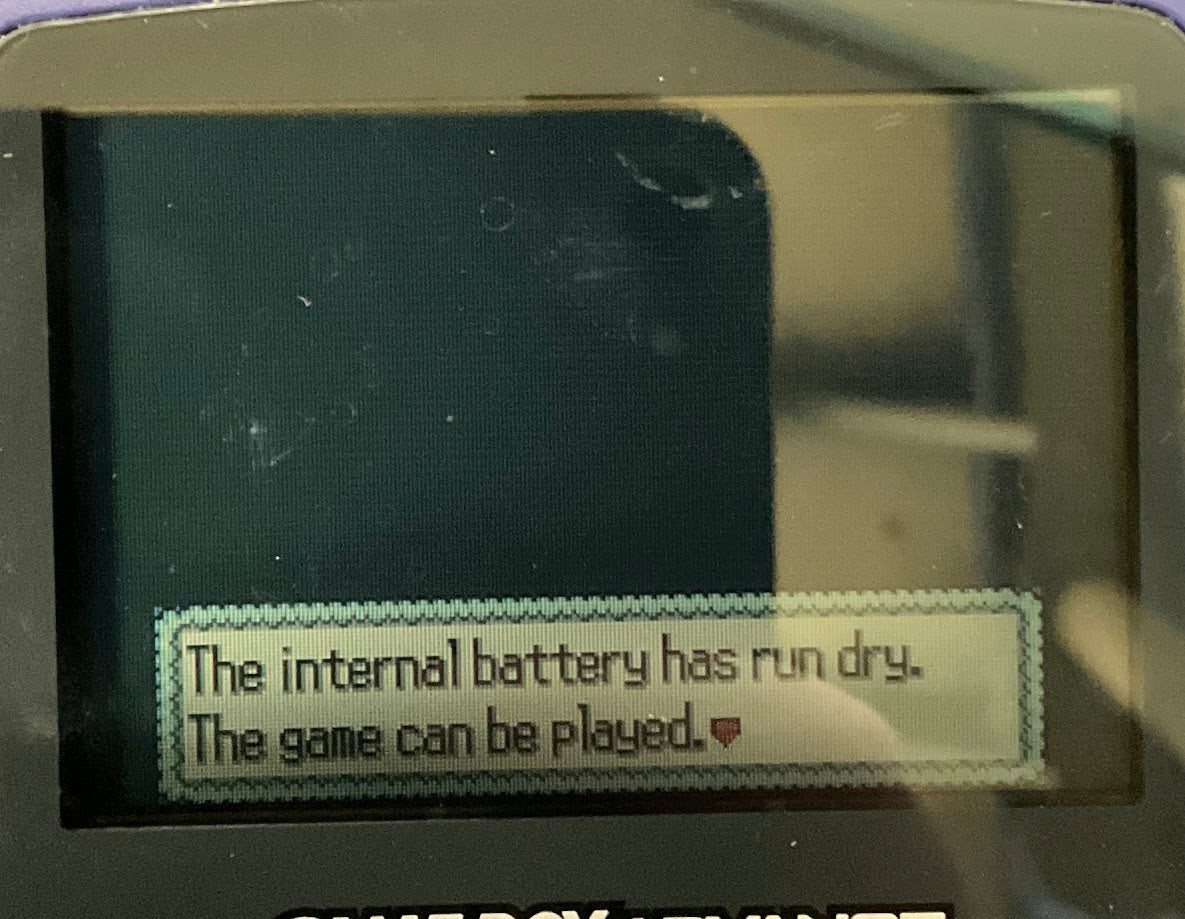 Pokemon Ruby GameBoy Advance Loose *Dry Battery*