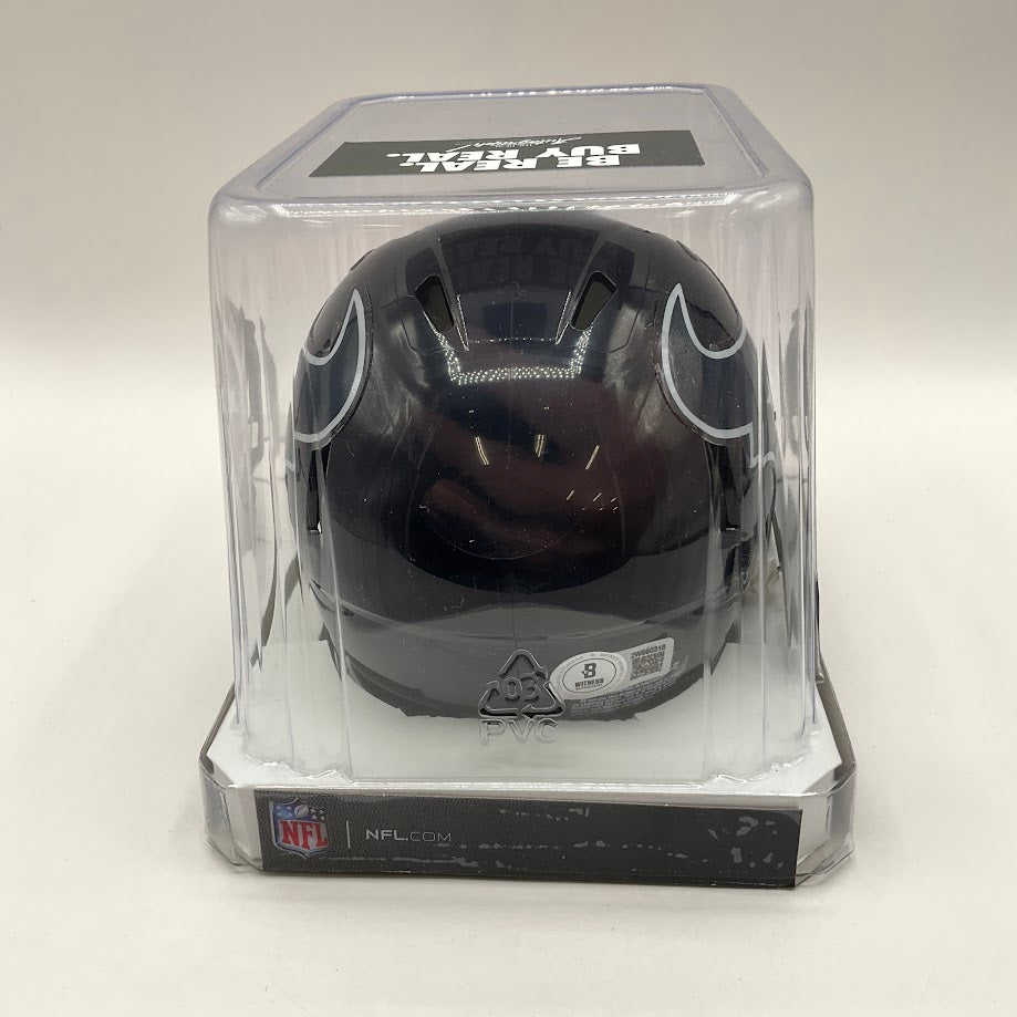 Nico Collins Autographed Houston Texans Mini Helmet with Beckett COA