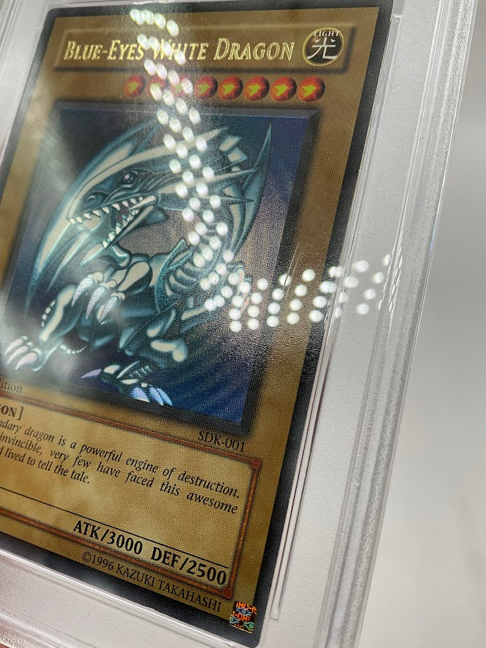 Blue-Eyes White Dragon Yu-Gi-Oh! SDK 1st Edition #001 PSA 8