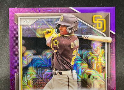 Leo De Vries 2024 Bowman Chrome Purple Mojo Refractor Auto 089/199 #BMA-LD