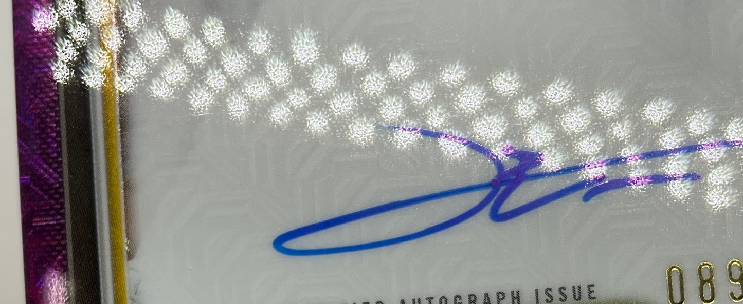 Leo De Vries 2024 Bowman Chrome Purple Mojo Refractor Auto 089/199 #BMA-LD