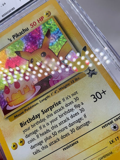Birthday Pikachu Pokemon Celebrations Classic Collection Holo #24 CGC 10
