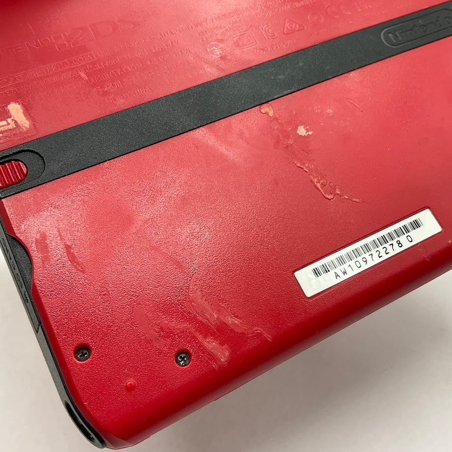 Nintendo 2DS [Red] System No Charger Used