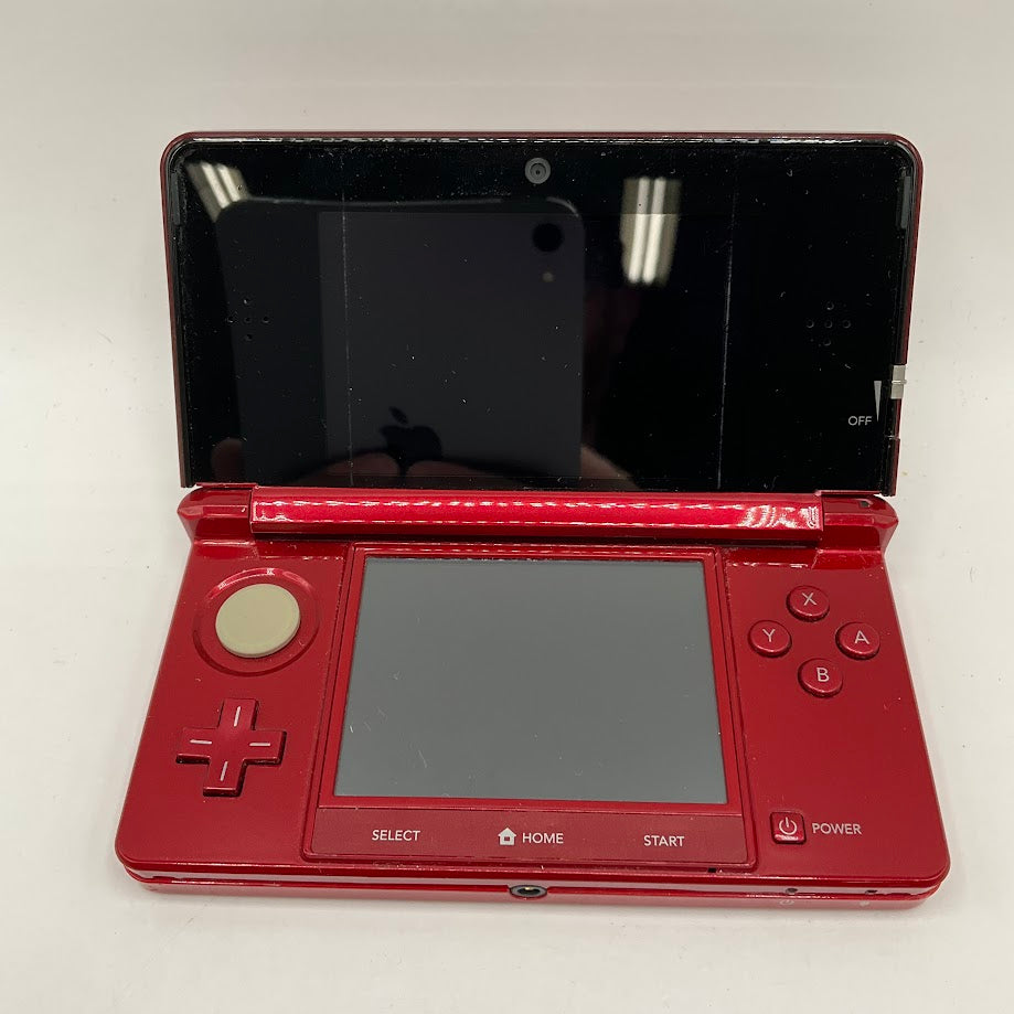 Nintendo 3DS [Flame Red] System No Charger or Stylus Used