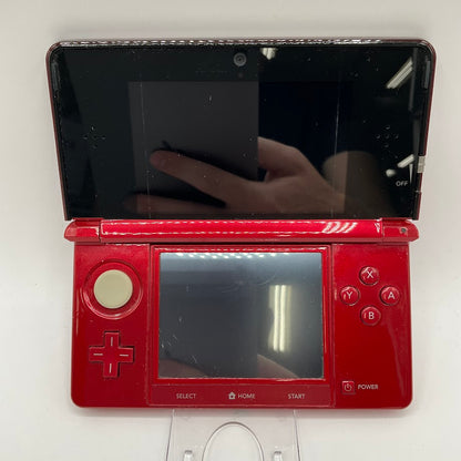 Nintendo 3DS [Flame Red] System No Charger or Stylus Used