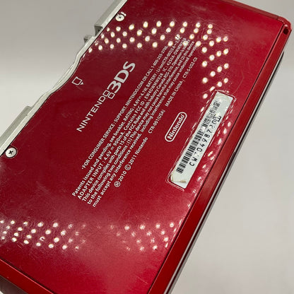 Nintendo 3DS [Flame Red] System No Charger or Stylus Used