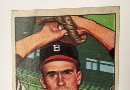Lew Burdette 1952 Bowman RC #244 Boston Braves VG-EX