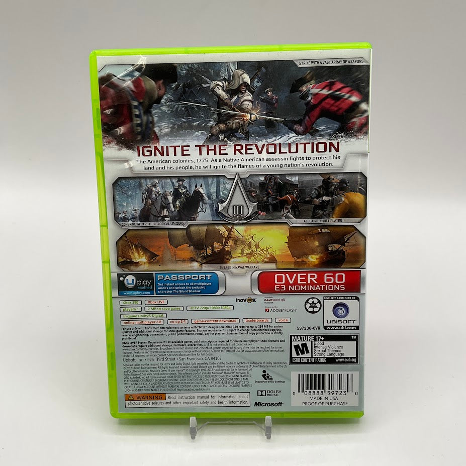Assassin's Creed III [Gamestop Edition] Xbox 360 Used