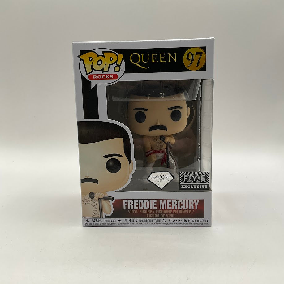 Freddie Mercury Funko Pop! Queen #97 Diamond Collection FYE Exclusive