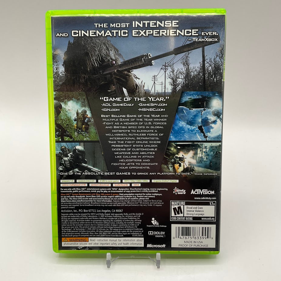 Call of Duty 4 Modern Warfare [Game of the Year] Xbox 360 Used