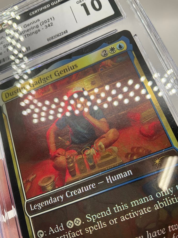 Dustin, Gadget Genius Magic the Gathering SLD Stranger Things Foil #342 CGC 10