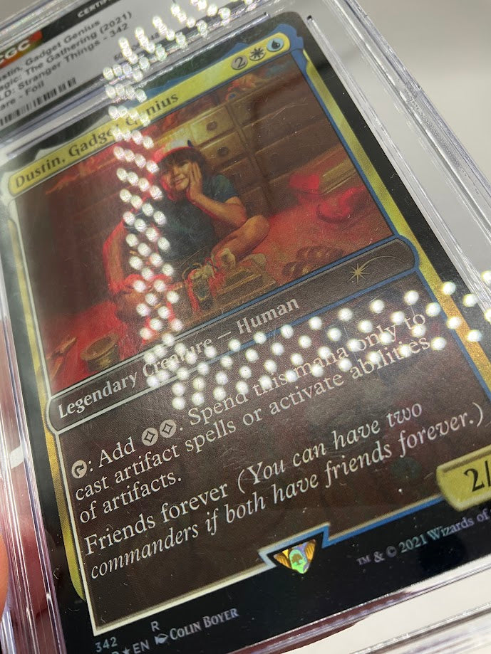 Dustin, Gadget Genius Magic the Gathering SLD Stranger Things Foil #342 CGC 10