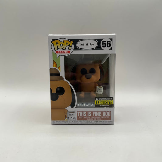 This Is Fine Dog Funko Pop! Icons #56 Entertainment Earth Exclusive
