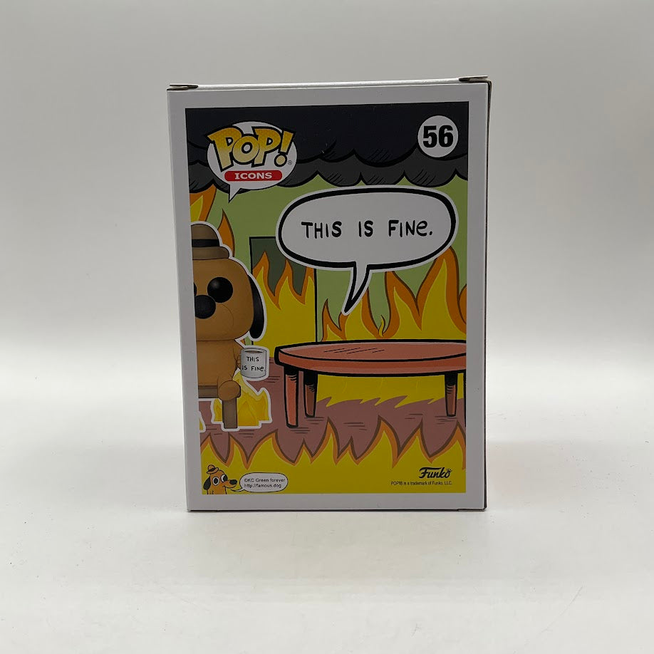 This Is Fine Dog Funko Pop! Icons #56 Entertainment Earth Exclusive
