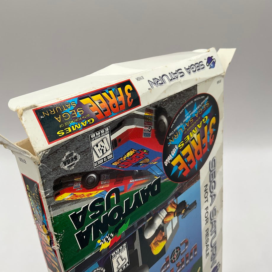 3 Free Game Pack [Virtua Cop, Virtua Fighter 2, Daytona USA] Sega Saturn Used