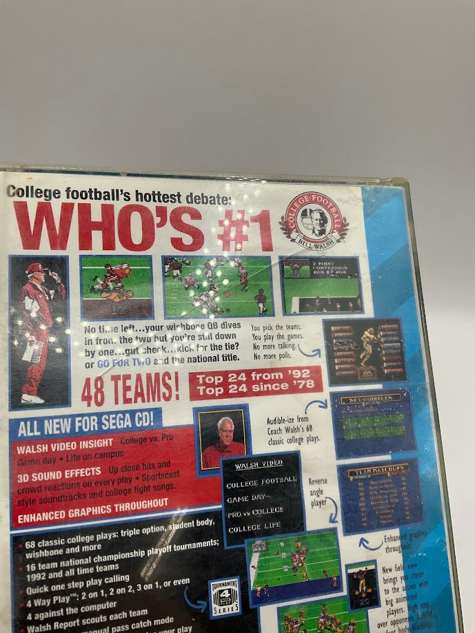 Bill Walsh College Football Sega CD Used
