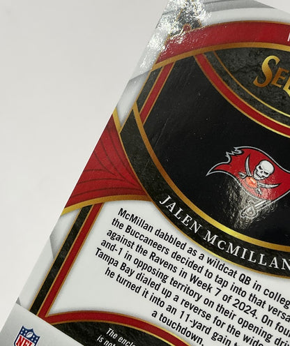 Jalen McMillan 2024 Panini Select Rookie Swatches Red Prizm Swatch RC #RS-JMN