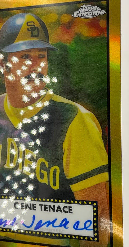 Gene Tenace 2021 Topps Chrome Platinum Gold Refractor Auto 46/50 #PA-GTE