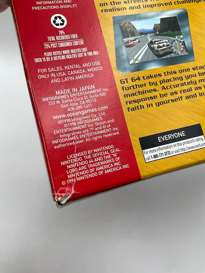 GT 64 Nintendo 64 CIB *No Cart Tray*