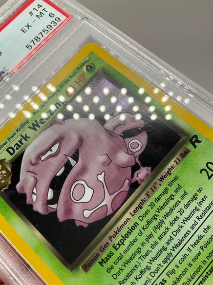 Dark Weezing Pokemon Team Rocket Holo #14 PSA 6