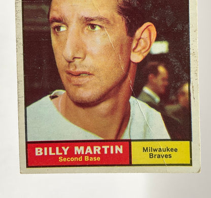 Billy Martin 1961 Topps #89 Milwaukee Braves PR