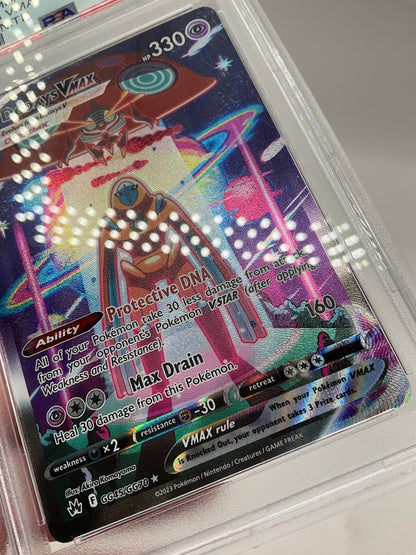 Deoxys VMAX Pokemon Crown Zenith Full Art #GG45 PSA 9