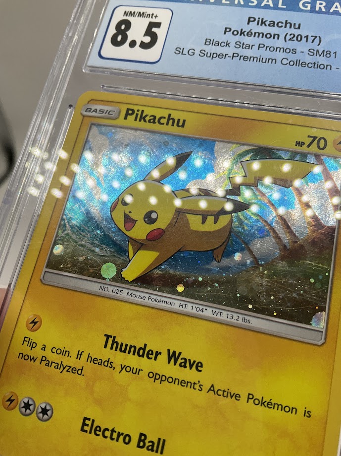 Pikachu Pokemon SLG Super Premium Collection Holo #SM81 CGC 8.5