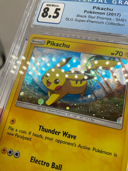 Pikachu Pokemon SLG Super Premium Collection Holo #SM81 CGC 8.5