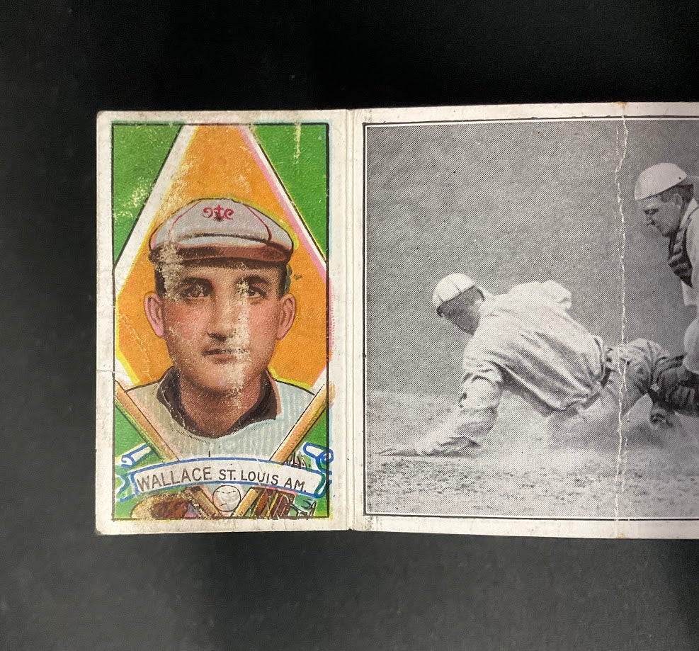 Frank LaPorte RJ Wallace 1912 Hassan Triple Fold A Close Play at Home Plate PR