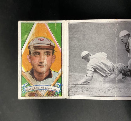 Frank LaPorte RJ Wallace 1912 Hassan Triple Fold A Close Play at Home Plate PR
