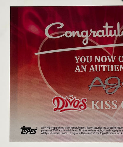 AJ Lee 2012 Topps WWE Kiss Card Relic