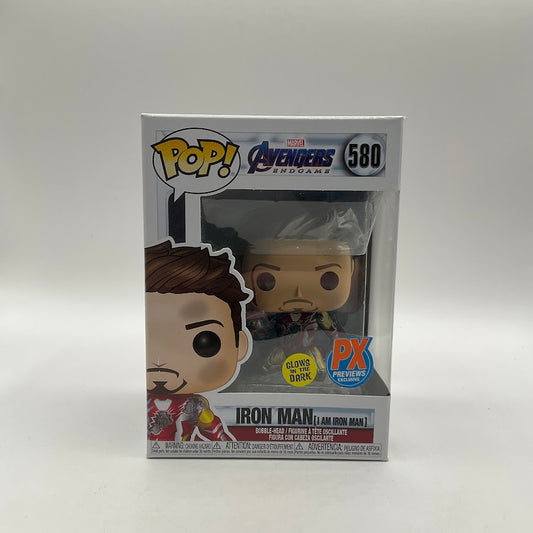 Iron Man (I Am Iron Man) Funko Pop! Avengers Engame #580 GITD PX Previews