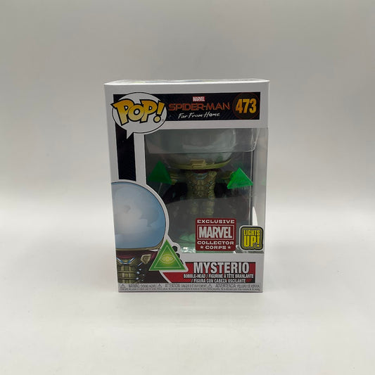 Mysterio Funko Pop! Spider-Man Far From Home #473 Marvel Collector Corps Lights Up