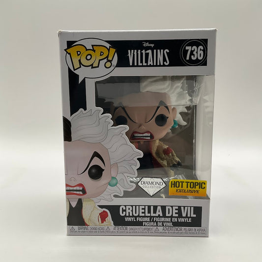 Cruella De Vil Funko Pop! Disney Villains #736 Diamond Collection Hot Topic