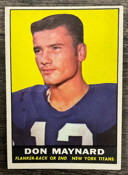 Don Maynard 1961 Topps RC #150 New York Titans VG