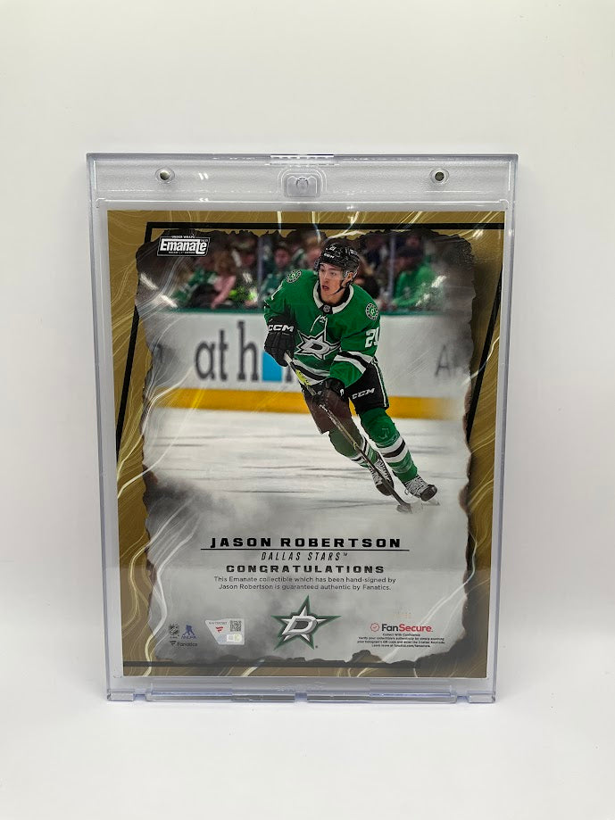 Jason Robertson Underwraps Emanate Auto Dallas Stars 02/50 Fanatics COA
