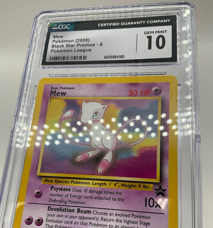 Mew Pokemon League Black Star Promo #8 CGC 10