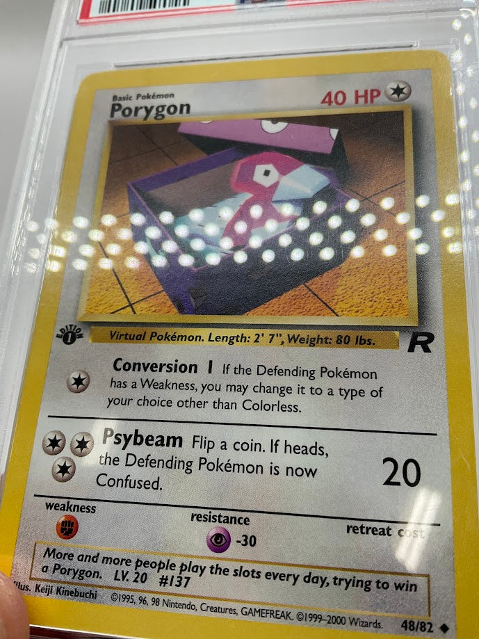 Porygon Pokemon Team Rocket 1st Edition #48 PSA 9